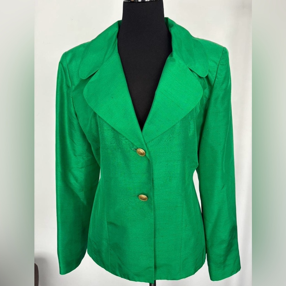 Hugo Buscati Milano Green Silk Blazer